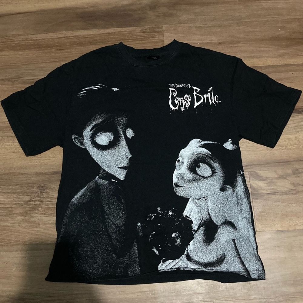 Black Distressed Corpse Bride Full Graphic T Shirt